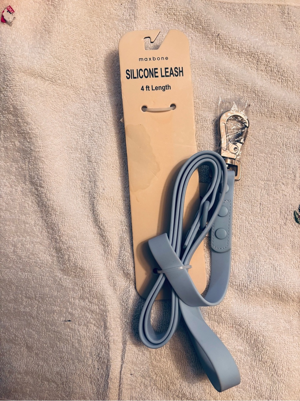 Maxbone Silicone Dog Leash - Light Blue